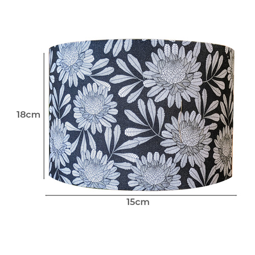 White deals floral lampshade